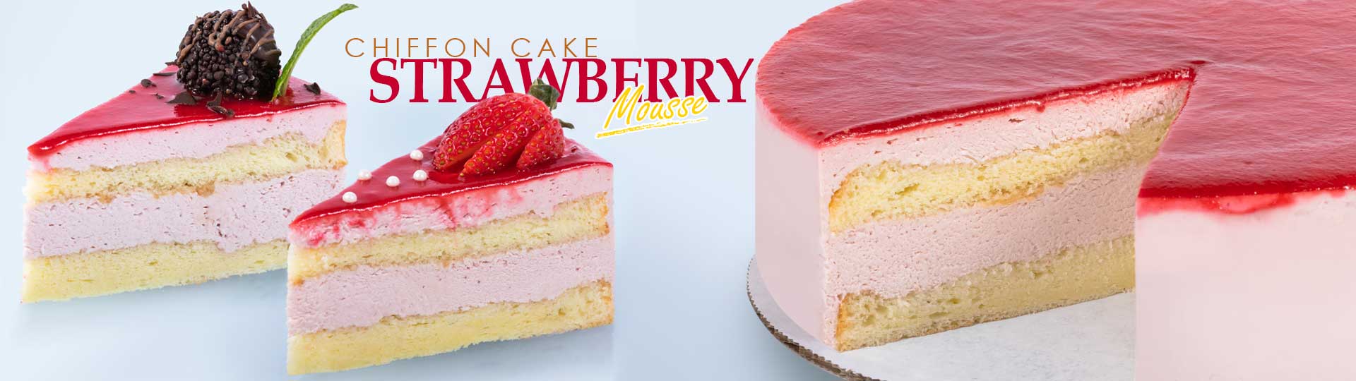 Strawberry Mousse Chiffon Cake